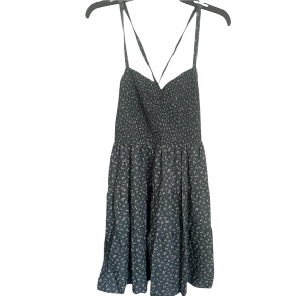 Madewell Green Sleeveless Sundress Sweetheart Neckline - Picture 3 of 9